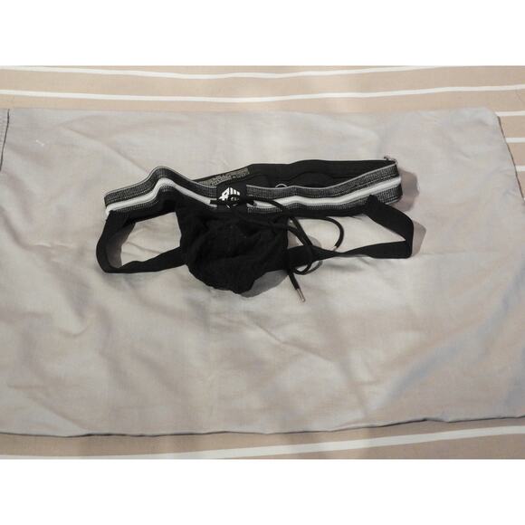 Mens Breedwell Knockout Jockstrap Black w/ Drawstring | Sport Fetish Fantasy XL - Picture 1 of 3